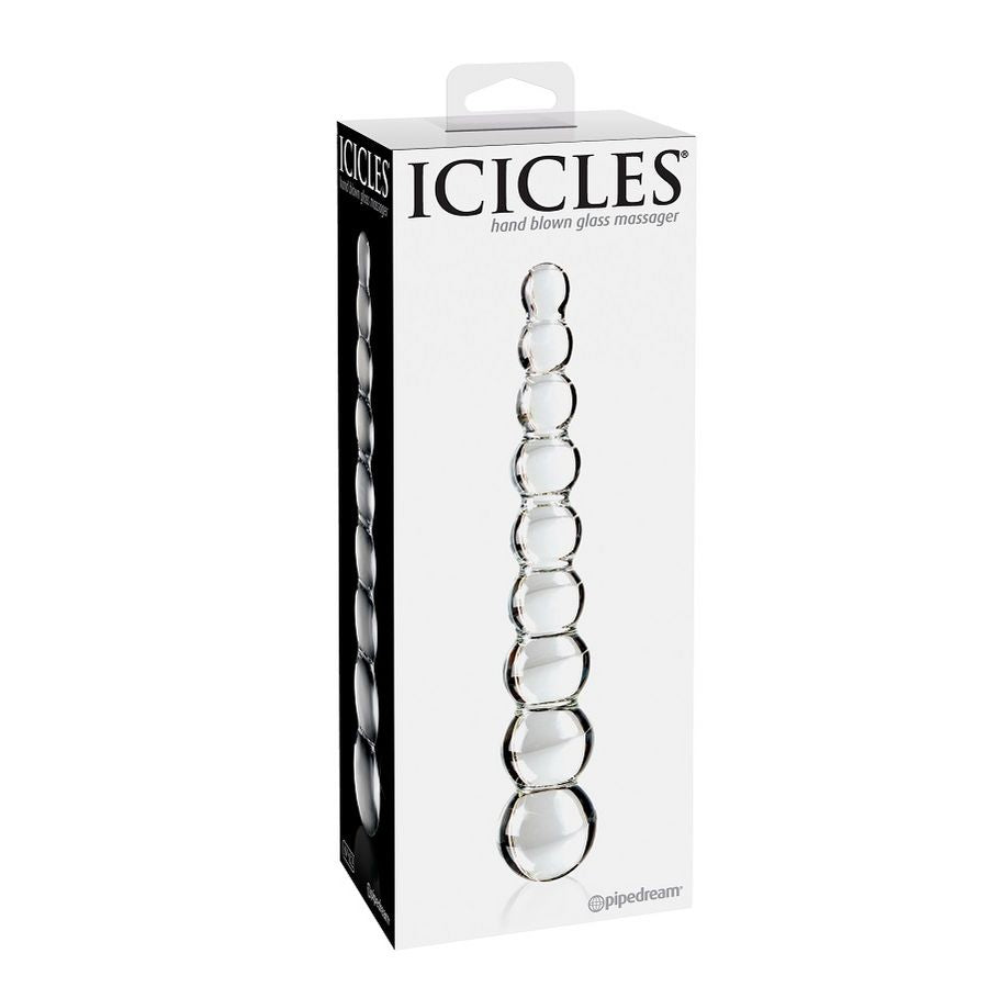 Icicles - Handgefertigter Glasdildo mit Kugeldesign
