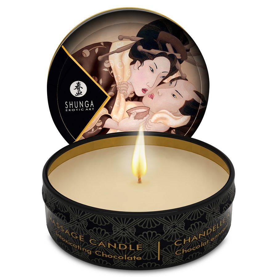 Shunga Erotic Art - Mini Caress by Candelight - Schokolade-Massagekerze
