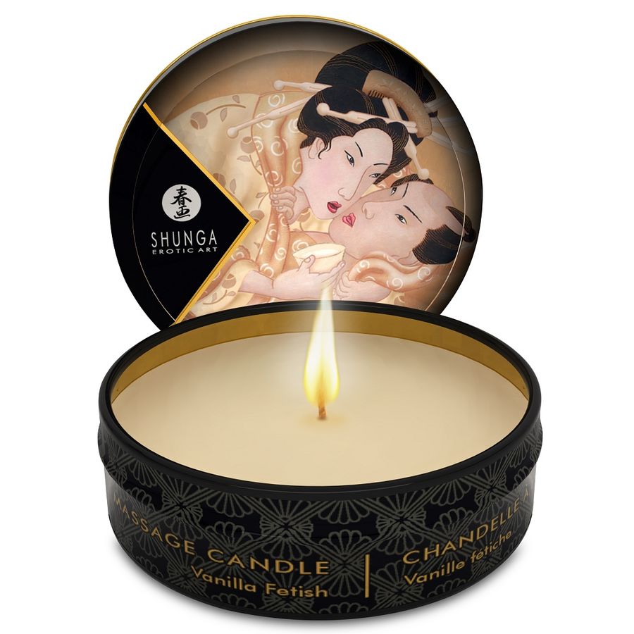 Shunga Erotic Art - Mini Caress by Candelight - Vanille-Massagekerze
