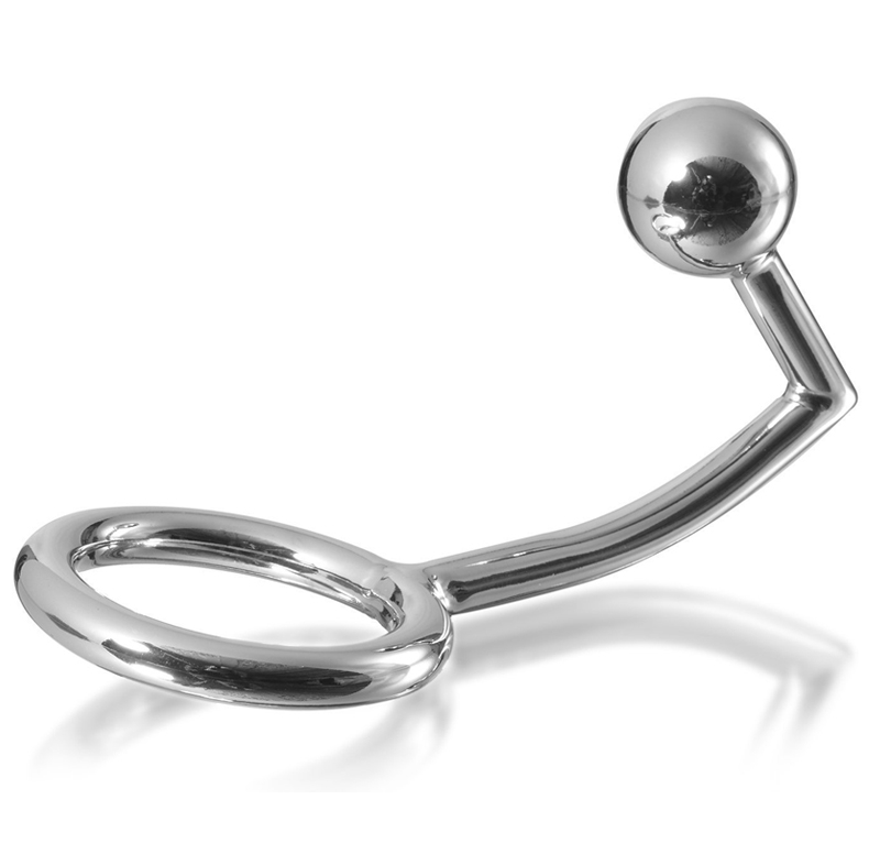 Metal Hard - Penisring mit Anal-Eindringlingshaken