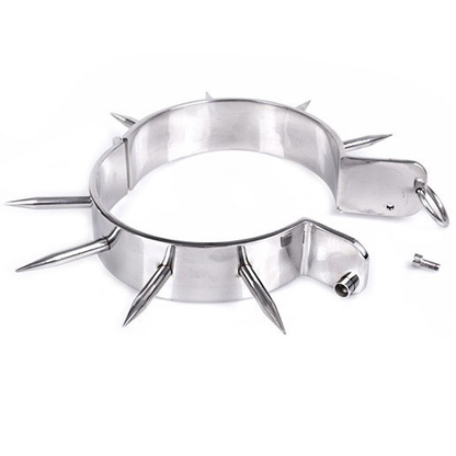 Metal Hard - BDSM-sklavenhalsband mit Spitzen