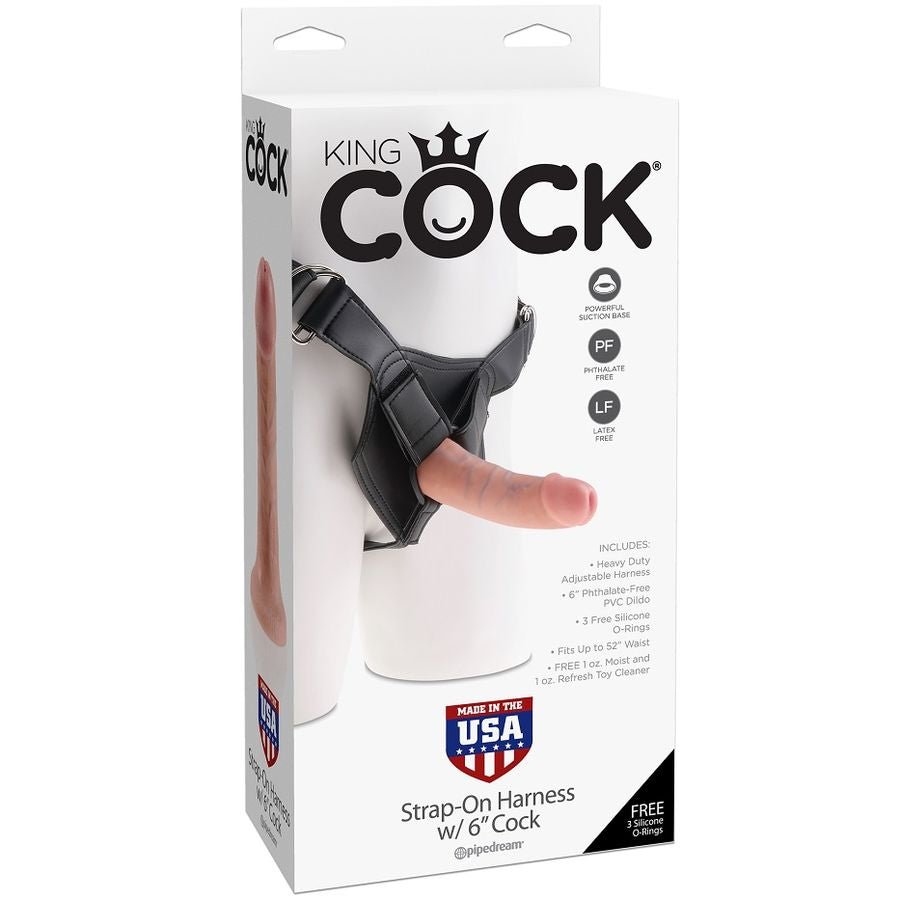 King Cock - Harness mit Naturdildo