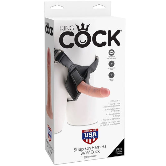 King Cock - Harness mit Naturdildo