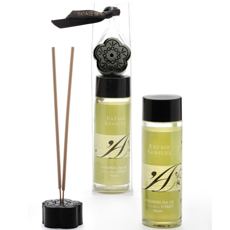 Extase Sensual - Massageöl mit Wärmeeffekt und Mojito Pheromonen