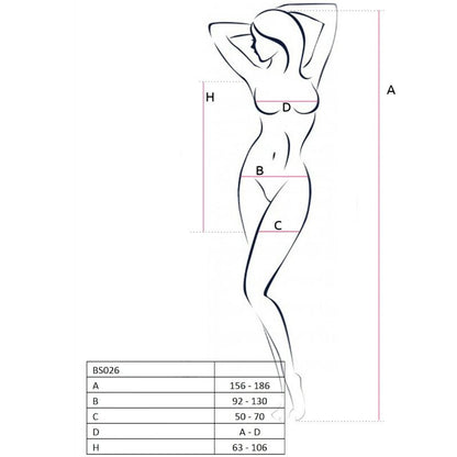 Passion - Netz-Body als kurzes Kleid mit Ärmeln