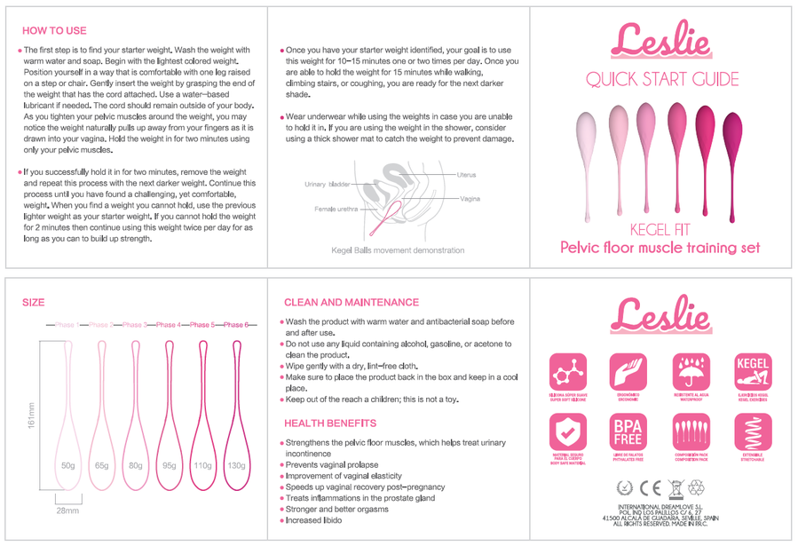 Leslie - Vaginaltrainer für Beckenbodenmuskeln