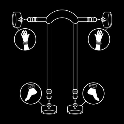 Fetish Submissive - Fuß- und Handfessel mit Neopren-Futter