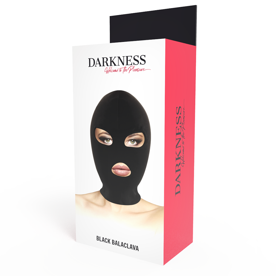 Darkness - Kopfmaske mit Augen und Mundöffnung