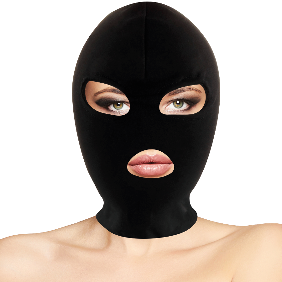 Darkness - Kopfmaske mit Augen und Mundöffnung