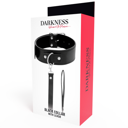 Darkness - Posture-Halskette mit Lederkette