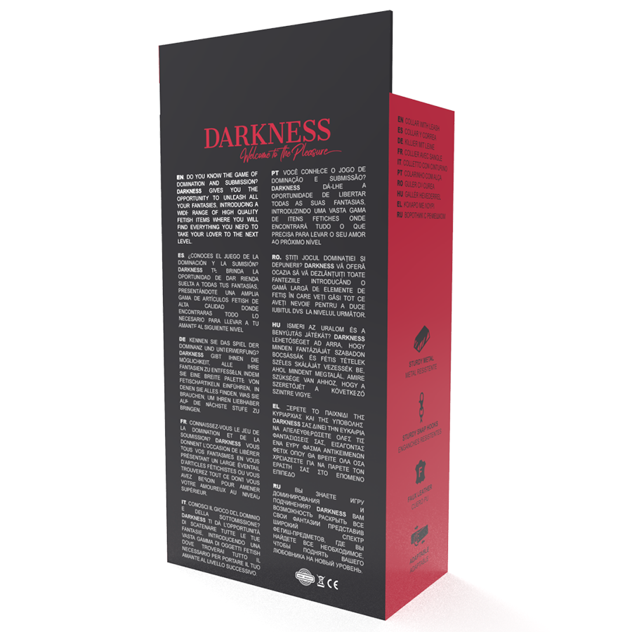 Darkness - Posture-Halskette mit Lederkette