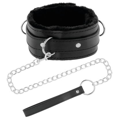 Darkness - Bequeme Halskette mit Lederkette