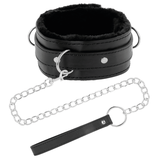 Darkness - Bequeme Halskette mit Lederkette