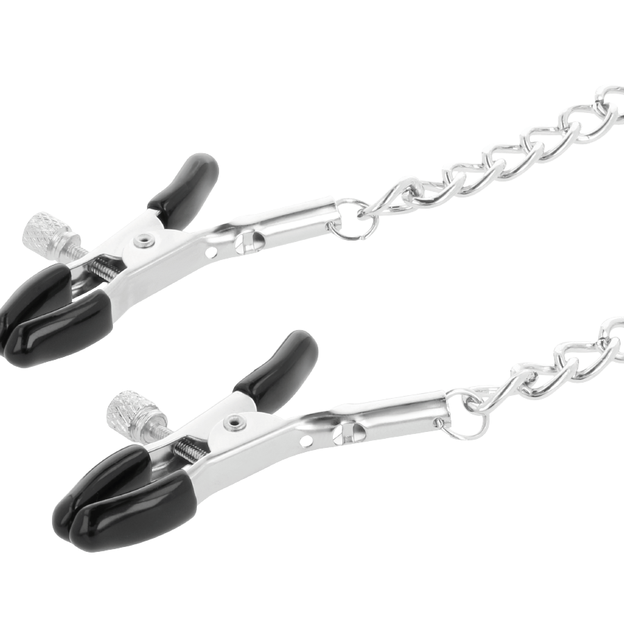 Darkness - Halsband mit Nippelklammern