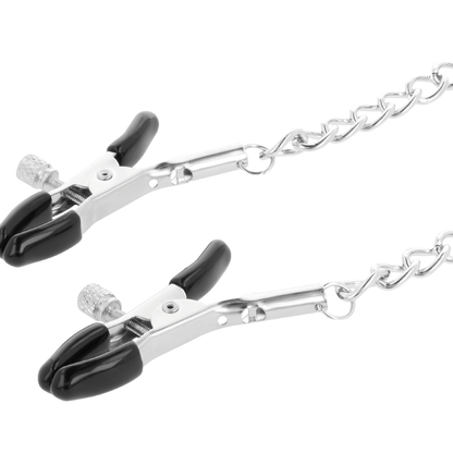 Darkness - Halsband mit Nippelklammern