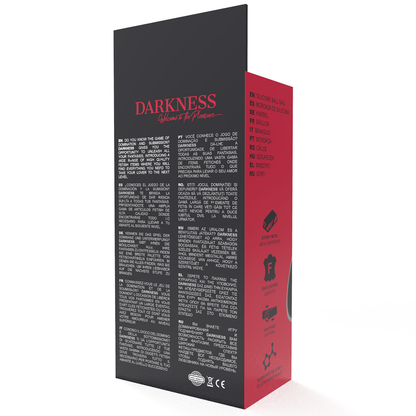 Darkness - Silikon Knebel mit Lederriemen