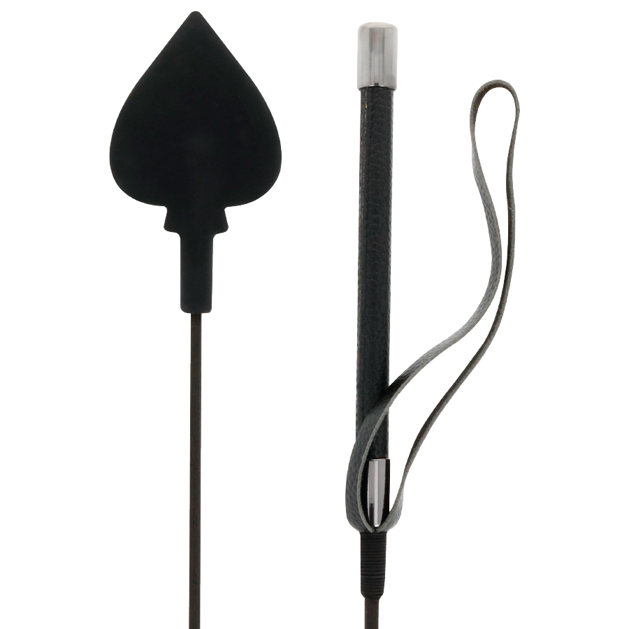 Darkness - Reitpeitsche mit Silikonspitze – BDSM Stimulationspeitsche