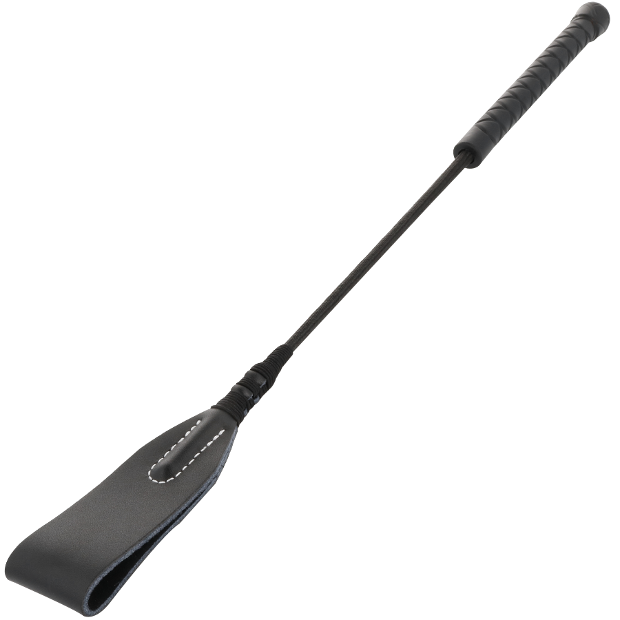Darkness - Reitpeitsche mit PVC-Spitze – BDSM Stimulationspeitsche