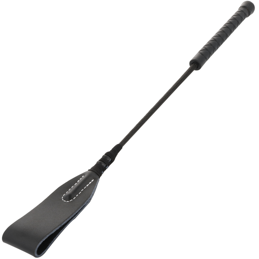 Darkness - Reitpeitsche mit PVC-Spitze – BDSM Stimulationspeitsche