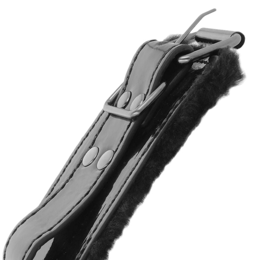 Darkness - Verstellbare Handschellen aus Leder mit Vorhängeschloss