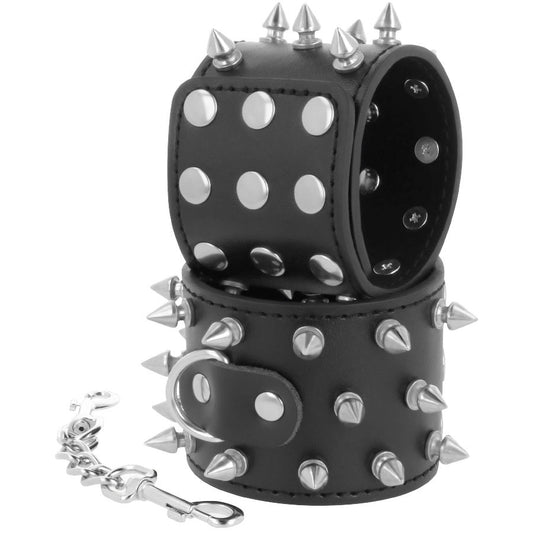 Darkness - Spikeschellen - Verstellbare Metall Handschellen