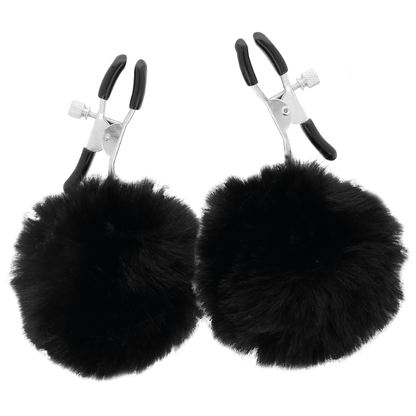 Darkness - Nippelklammern mit Pom Poms