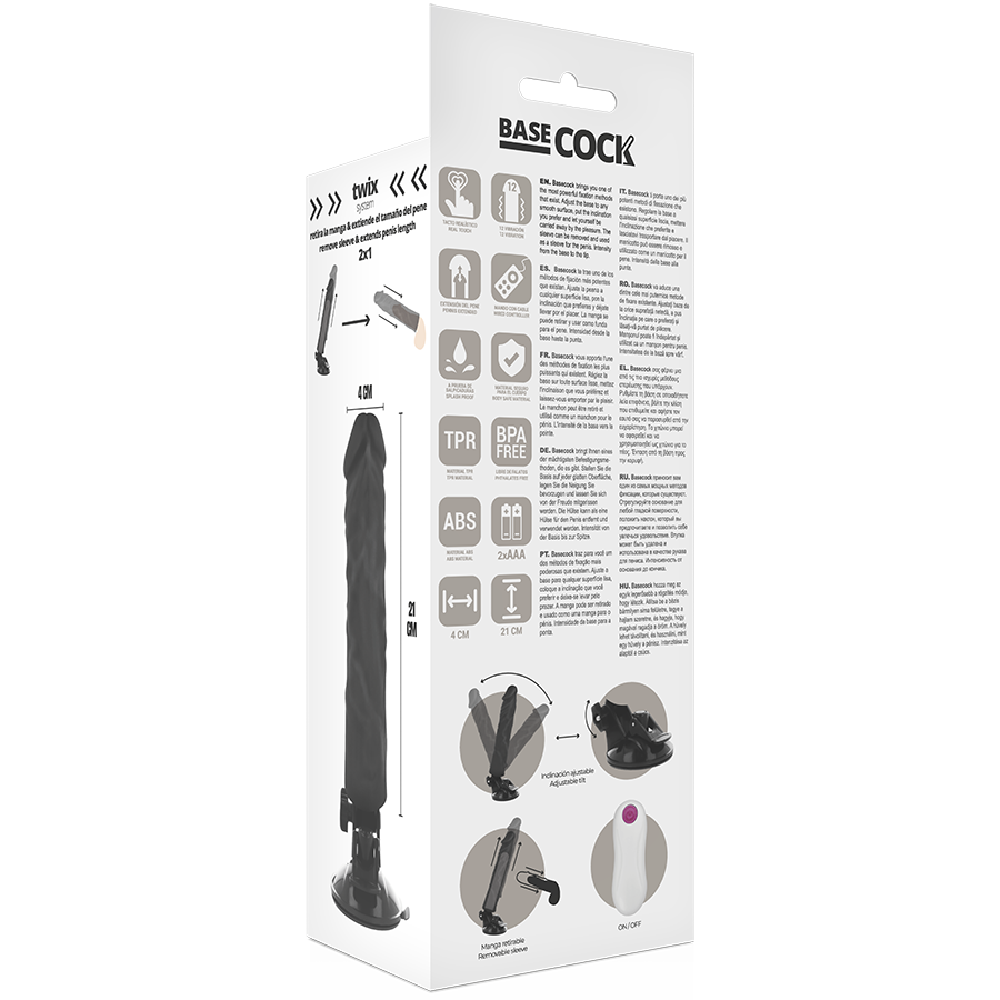 Basecock - Penis-Vibrator mit Fernbedienung Schwarz