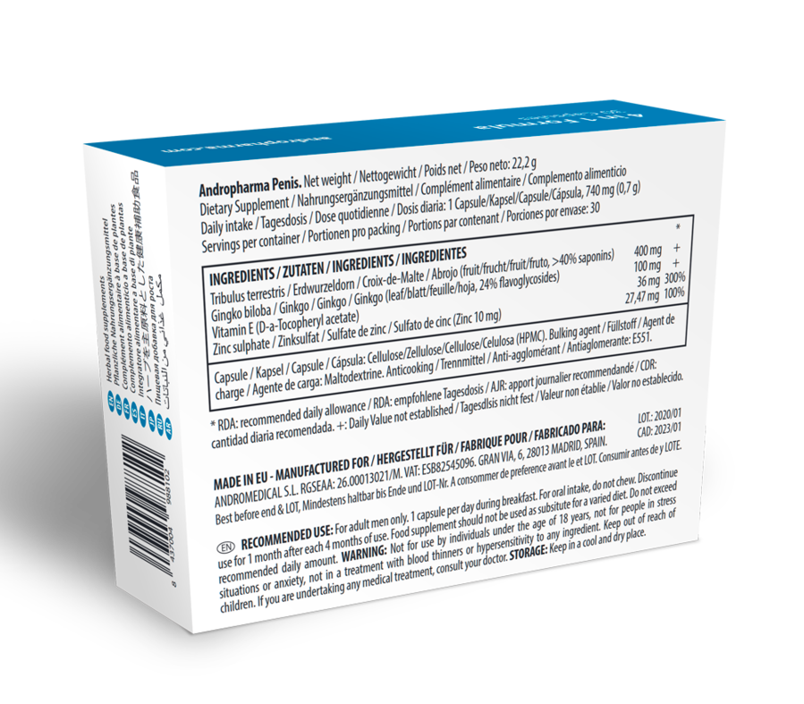 Andro Medical - Tribulus & Ginko - Potenz-Kapseln