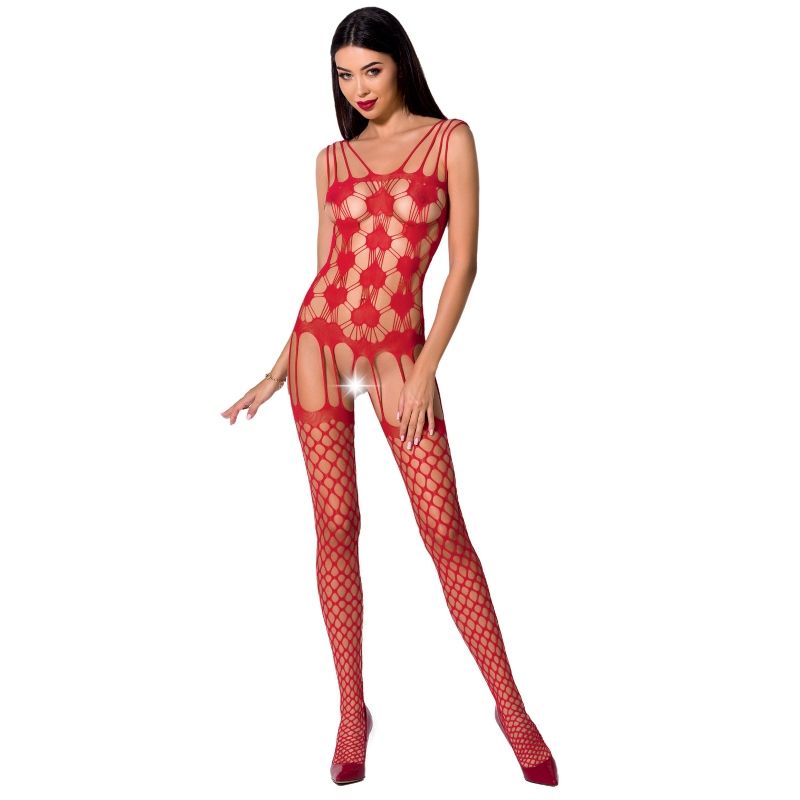 Passion - Netz-Body mit Spitze und transparenter Optik