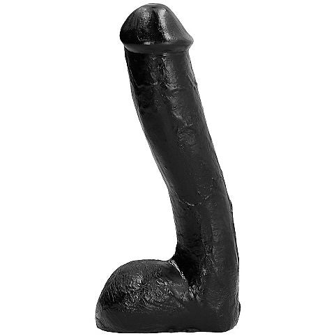 All Black - XXL Dildo mit wellenförmiger Struktur