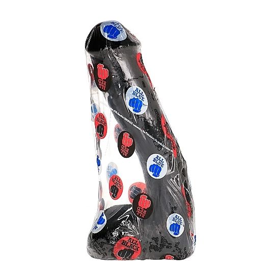 All Black - XXL Dildo mit wellenförmiger Struktur