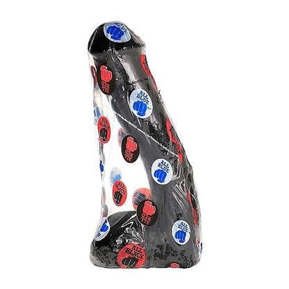 All Black - XXL Dildo mit wellenförmiger Struktur