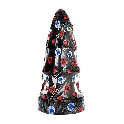 All Black - Großer extrabreiter Buttplug in Tannenbaumform