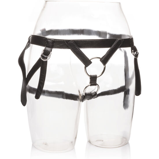Calexotics - Strap-on-Harness - Lederlook mit O-Ringen