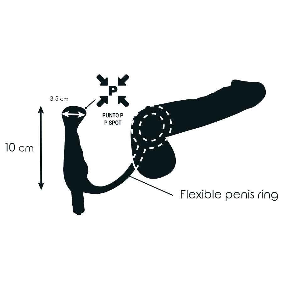 Addicted Toys - Prostata-Vibrator mit Penisring