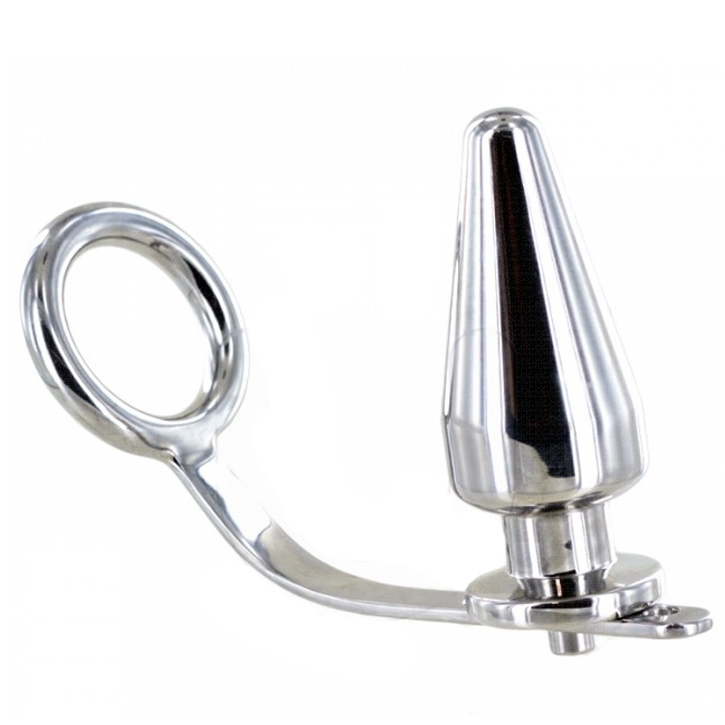 Metal Hard - Stahlring mit Analplug