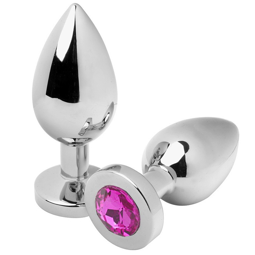 Metal Hard - Analplug mit rosa Diamanten