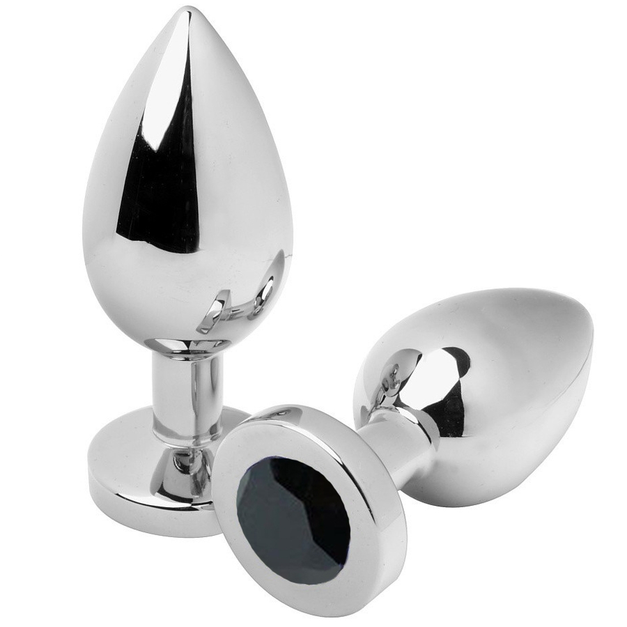 Metal Hard - Anal Plug Diamant Schwarz Klein