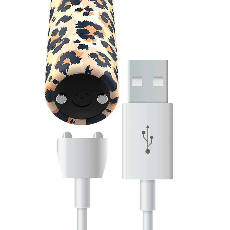 Custom Bullets - Leopard - Mini-Vibrator mit Magnetladung