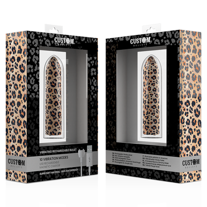 Custom Bullets - Leopard - Mini-Vibrator mit Magnetladung
