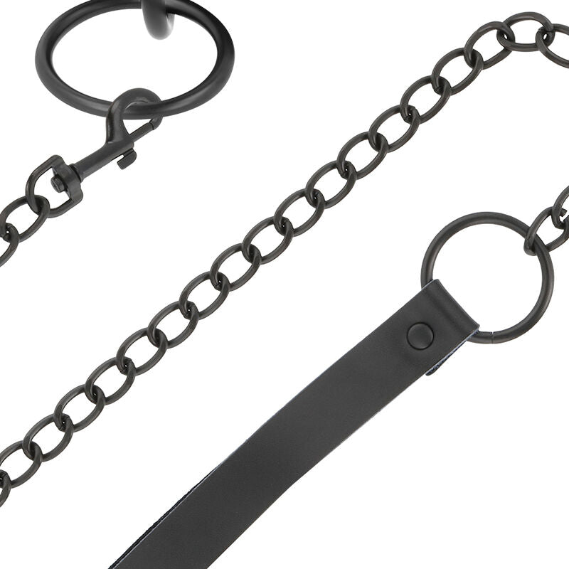 Darkness - BDSM Halsband mit Kettenleine
