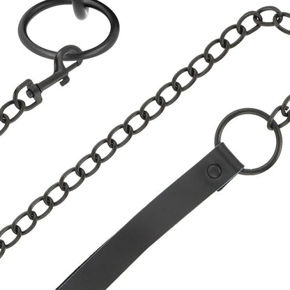 Darkness - BDSM Halsband mit Kettenleine