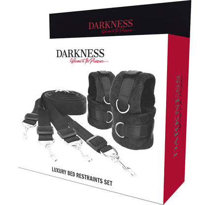 Darkness - Bettfessel Set mit Manschetten