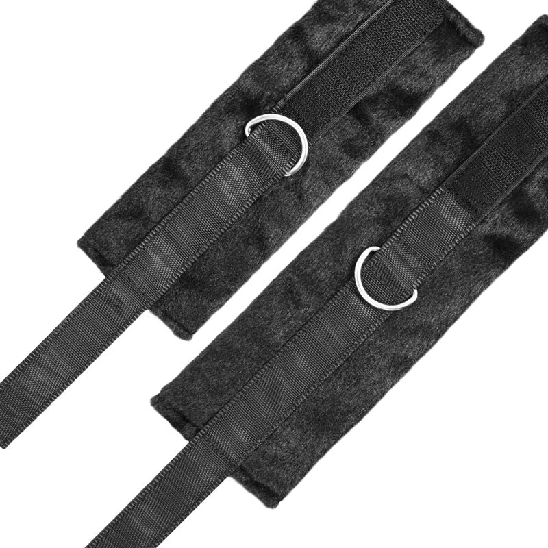 Darkness - Bettfessel Set mit Manschetten