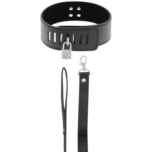 Darkness - BDSM-Halsband mit schwarzem Schloss