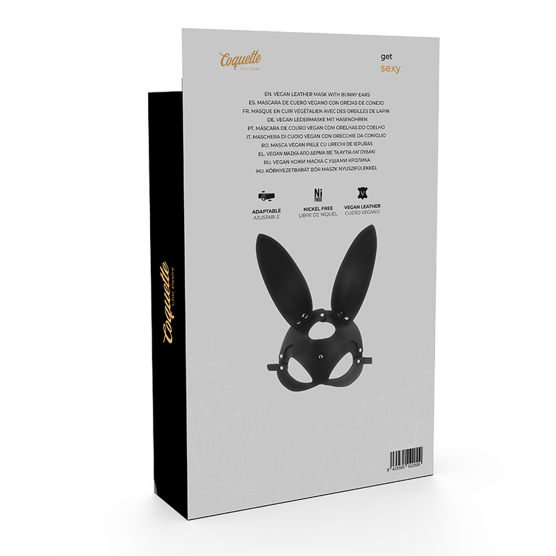 Coquette - Vegane Ledermaske mit Hasenohren