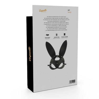 Coquette - Vegane Ledermaske mit Hasenohren