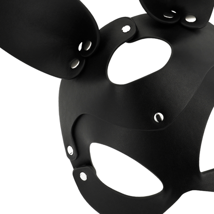 Coquette - Vegane Ledermaske mit Hasenohren