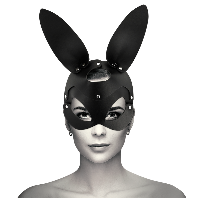 Coquette - Vegane Ledermaske mit Hasenohren