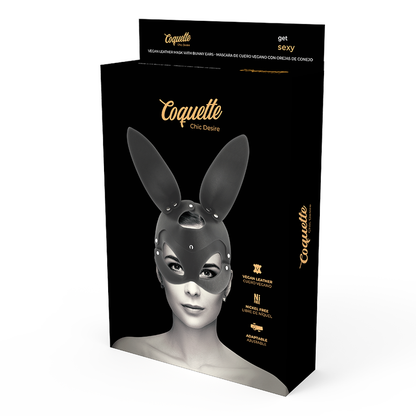 Coquette - Vegane Ledermaske mit Hasenohren
